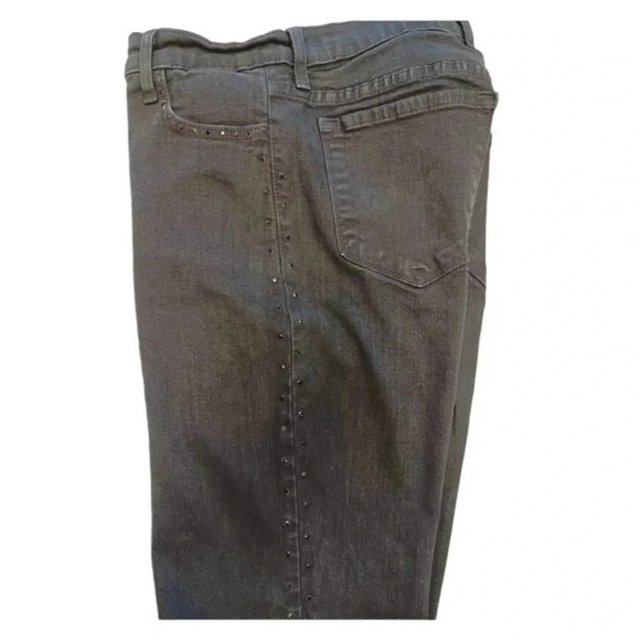 NYDJ  Black Rhinestone Flare Jeans Size 4 - Picture 7 of 12
